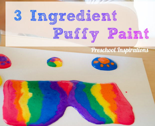 Puffy Paint Recipe on Canvas Art - Preschool Inspirations